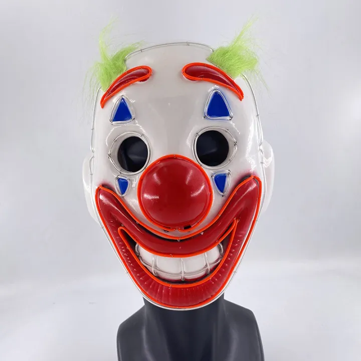 Cross%20Border%20New%20Arrival%20Halloween%20New%20Green%20Hair%20Wig%20Clown%20Full%20Face%20LED%20Luminous%20Mask%20DJ%20Music%20Festival%20EL%20Mask%20-%20Image%203