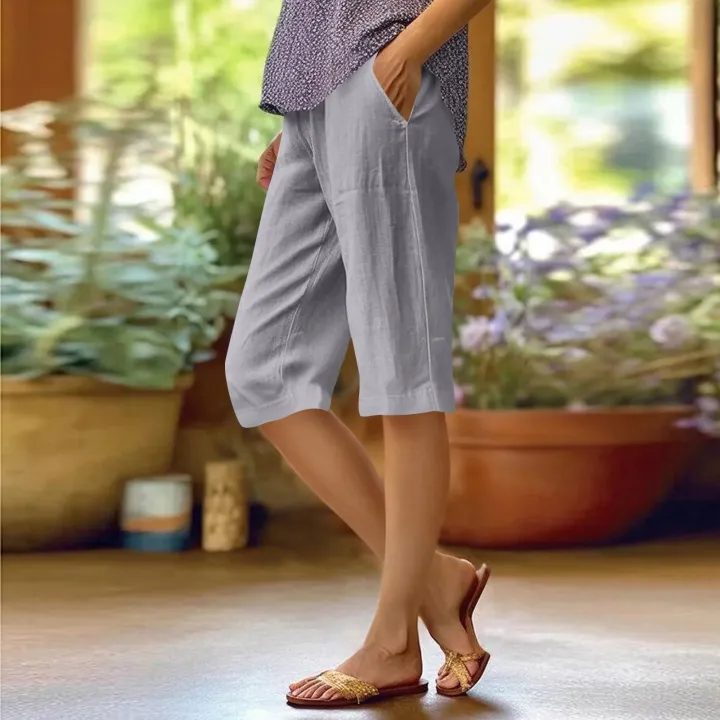 Women%E2%80%99s%20Comfortable%20Capris%20Cotton%20Pants%20Drawstring%20Elastic%20Waist%20Pants%20Casual%20Cropped%20Trousers%20Daily%20Breeches%20Five%20Half%20Pants%20Pantalone%20-%20Image%208