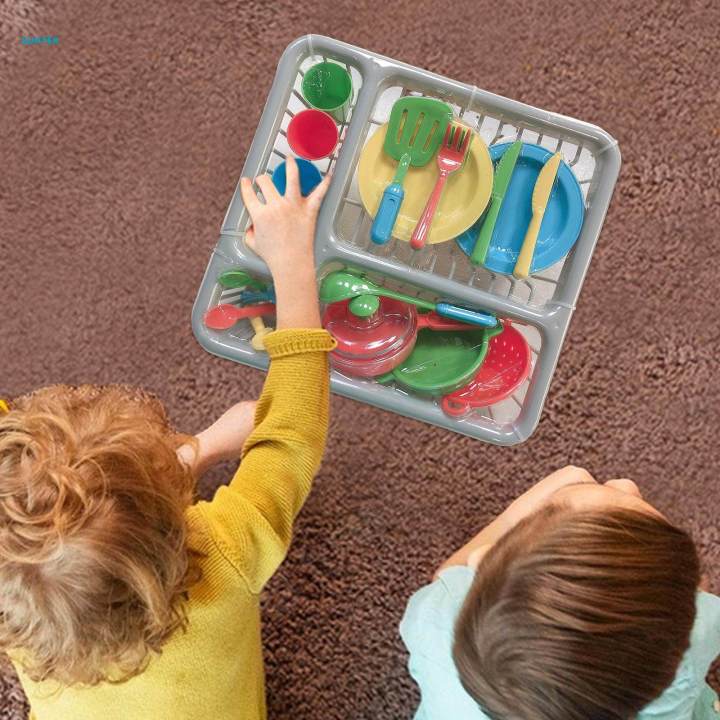 28x%20Kids%20Toy%20Plates%20and%20Dishes%20for%20Kitchen%20Playset%20Realistic%20Cooking%20Toys%20Utensils%20-%20Image%205