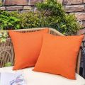 6 Pcs Outdoor Waterproof Throw Pillow Covers Water Resistant Garden Chair Cushion Case, 2 Pcs Orange & 4 Pcs Blue-Green. 