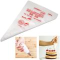 Disposable Plastic Piping Bags - Convenient For Cake Cream Decorating - Includes 50 Pieces For Mess-Free Baking.