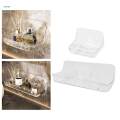 Shower Clear Acrylic Shower Storage Rack Multipurpose Modern Bath Organizer for 12x8.7x8cm. 