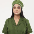 Nursing Dress Full Set Made by Torre Febric/Female Nursing Dress Olive Color With Half Sleeve and Three quarter sleeve/Medical Nursing Apron. 