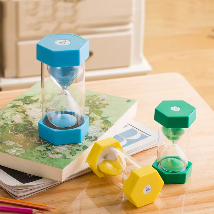 Hexagonal Sand Clock Timer Children's Safety Fall Protection Learning Restaurant Serving Time Glass Sand Clock Craft Gift