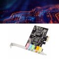 PCIe Sound Card PCI-E X1 CMI8738 Chip 32/64 Bit Sound Card Stereo 5.1 Channel Desktop Built-in Sound Card for PC. 