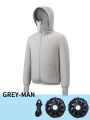 Men Women Cooling Fan Hoodies Clothing Outdoor Workwear Long Sleeved Air-Conditioned USB Charging Sun Protection Coats Summer.