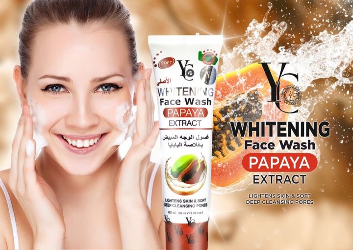 YC%20Papaya%20Extract%20Whitening%20Face%20Wash%20100%20Ml%20-%20Image%204