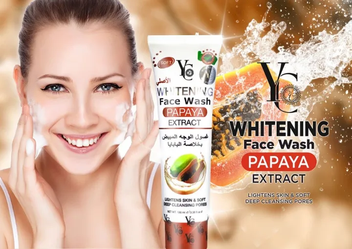 YC%20Papaya%20Extract%20Whitening%20Face%20Wash%20100%20Ml%20-%20Image%204