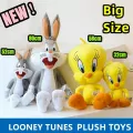 Looney Tunes Bugs Bunny Plush Toy Tweety Bird Lola Bunny Anime Cartoon Movie Plushies Stuffed Doll Toys Gift.