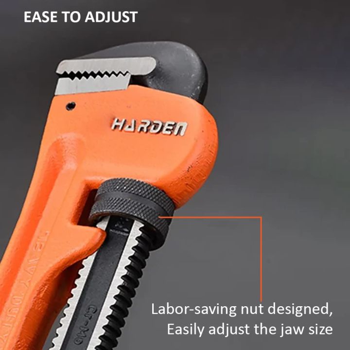 Harden%2018"%20Pipe%20Wrench%20Professional%20Heavy%20Duty%20Chrome%20Vanadium%20-%20Large%20Torque,%20Easy%20to%20Adjust,%20Strong%20Clamping,%20Thick%20Body%20600814%20-%20Image%205