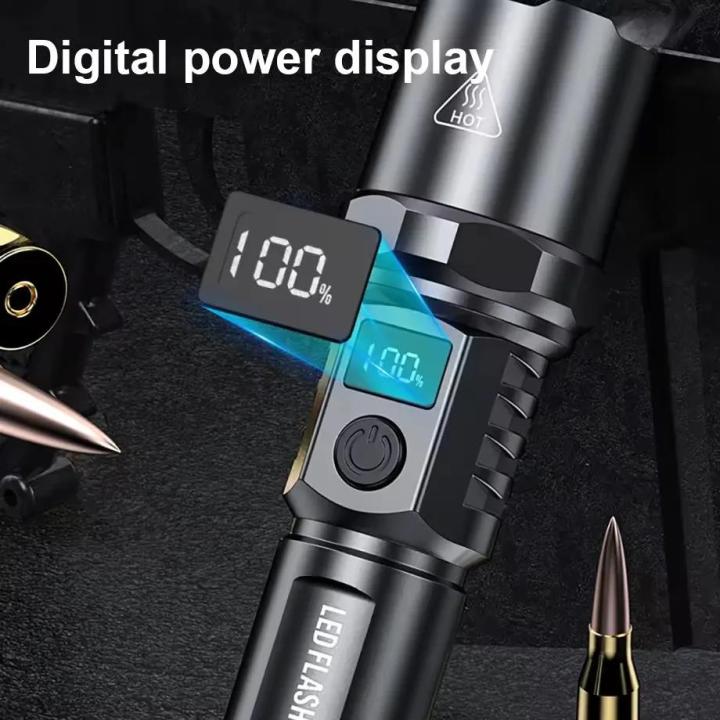 Powerful%20ST-35%20LED%20Flashlight%20Battery%20Display%20USB%20Rechargeable%20LampTelescopic%20Zoom%20Torch%20Light%20Outdoor%20Camping%20Flash%20Light%20-%20Image%204