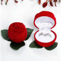 Display Red Rose Ring Box Stylish Red Box-Shaped Rose-Shaped Jewelry Box Ring/Earring Rose-Shaped Engagement Gift Box for Proposal Wedding Anniversary Jewelry Store Gift Idea. 