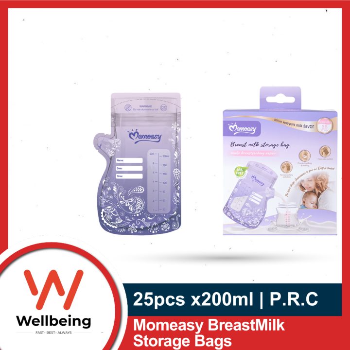 Momeasy Milk Storage Bags -25pcs 200ml