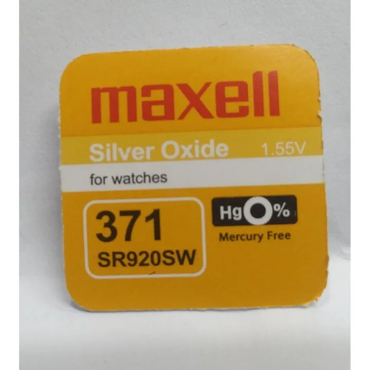 Maxell SR920SW / 371 1.55V Silver Oxide Button Cell Watch Battery 1Pcs