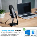 BOYA  BY-PM700 Professional Condenser USB Microphone Polar Pattern for Windows and Mac Computer Recording Interview Conference. 