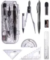 M & G Premium New 8-Piece Geometry Set with Case - Elegant Office & School Essentials.