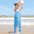Thickened Half-Body Wader Waterproof Clothes Children's Whole Body Fishing Rain Pants Rain Boots Waist Insulation Wear-Resistant Water Harpoon Trousers. 