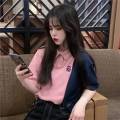 Early Autumn Fresh Top Harajuku Style Cute Lapel polo Student Fashion Korean Style Shirt ulzzang Short Sleeve T Women's T-shirt. 