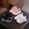 Spring, autumn and summer, boys' and girls' hollow flying weaving shoes, middle and large children's shoes, bare plates, breathable student shoes, trendy casual shoes. 