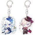 10 Styles Game Genshin Impact Key Chain Ring Cute Charlotte Focalors Furina Wriothesley Neuvillette Lynette Lyney Cartoon Keyring Accessories Pendant Gift. 