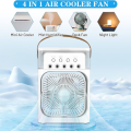 Rokomari Ponner Hat Air Cooler Fan 3 in 1 Mini Portable Fan Humidifier with 7 Colors LED Light Air Conditioner Cooler Water Cooling.