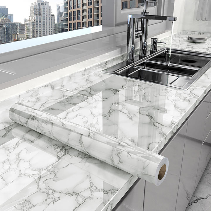 40cm%20Width%20Marble%20Waterproof%20Contact%20Paper%20Self%20Adhesive%20Wallpaper%20Vinyl%20Wall%20Stickers%20For%20Kitchen%20Decorative%20Film%20Home%20Decor%20-%20Image%205