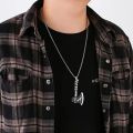 Viking Wolf Raven Axe Pendant Necklace Alloy Chain Viking Jewelry Gifts for Men. 