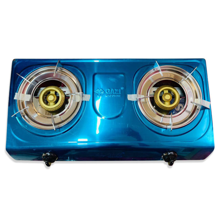 Gazi HTG2062ALPG Stainless Steel Double Burner Auto Gas Stove Daraz