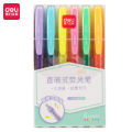 Deli Stationery Direct Liquid Fluorescent Pen Set Simple Transparent Student Exam Key Large Capacity Marker. 