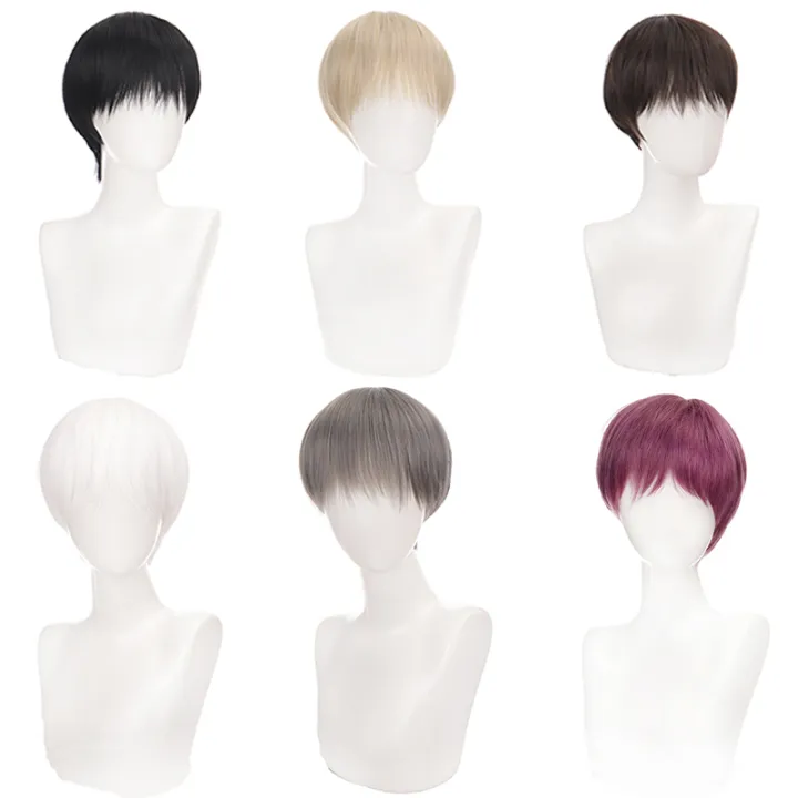 TALANG%20Men's%20Synthetic%20Wigs%20Short%20Straight%20Bangs%20For%20Male%20Boy%20Cosplay%20Anime%20Daily%20Party%20Wig%20Heat%20Resistant%20-%20Image%203