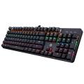USB 104keys Mechanical Keyboard Edge Highlight Chamfer And Colorful Backlight/12 Multimedia Keys. 