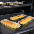 5/10PCS Aluminum Foil Baking Cake Box Rectangular Small Tin Cupcake Baking Pan Pudding Box Cheese Dessert Cup With Lid. 
