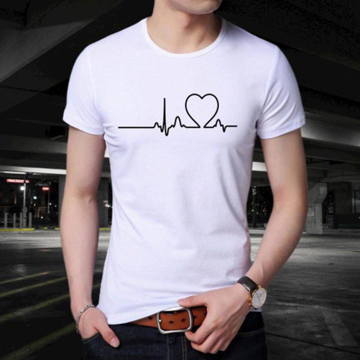 New White Design Soft & Comfortable T-Shirt for Men - Genji - Add a Touch of Unique Fashion to Your Everyday Style
