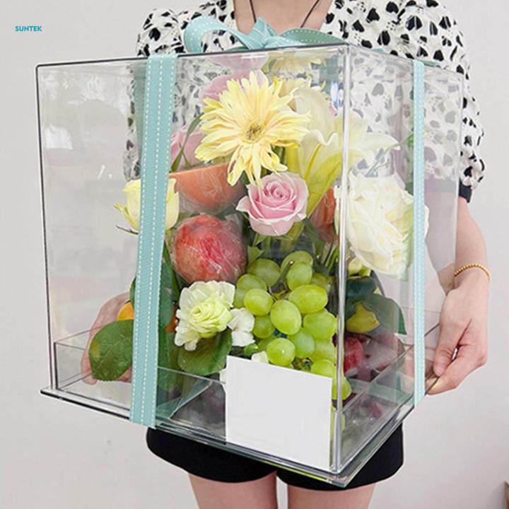 Acrylic%20Flower%20Box%20Wedding%20Keepsake%20Acrylic%20Display%20Case%20for%20Collectibles%20Clear%20Flower%20Bouquet%20Storage%20Box%20Floral%20Box%20Gift%20Box%20-%20Image%204