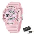 LIGE New Sport Women Quartz Digital Watch Creative Diving Watch Ladies Waterproof Alarm Watch Dual Display Clock Montre Femme. 