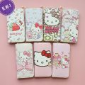 Sanrio Hello Kitty Purse Long Zipper Texture Student Card Bag Large Capacity Coin Purse Kawaii KT Cute Bank Card Bag Storage Bag.