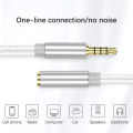 Earphone Extension Cable Nylon Aluminum Alloy Grade Audio Cable 3.5mm Cable Layor. 