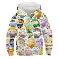 New Hot Sale Cute Egg Party Game 3D Print Hoodie Men And Women Outdoor Leisure Trend Pullover Chliren Graphic Hooded Sweatshirt. 