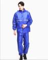 Rain coat with trousers.