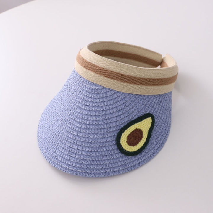 Sun Hats Children's Straw Visor Caps Child Summer Cap Big Wide Brim Empty Top Hat Beach Hat new