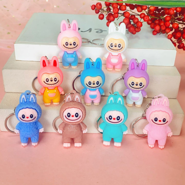 Cute Labubu Keychain Monsters Doll Toys Kawai Macarone Monsters Bunny Labubu Key Chain Anime Accessories Keychains Accessories Luyo | Daraz.com.bd