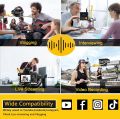 Wireless Lavalier Microphone 7RYMS iRay DW30 2.4G Lapel Mic With Charging Box For Dslr Camera Phone, Support On-board Recording.