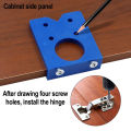 35mm DIY Door Locator Accurate Woodworking Mounting Hinge Drilling Jig Guide Bit Nicle. 