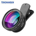 Phone Lens Kit 0.45x Super Wide Angle & 12.5x Super Macro Lens HD Camera Lentes for iPhone 6S 7 Xiaomi All Cell Photos. 