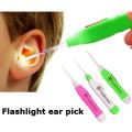 Kids Ear Cleaner With Flash Light - Multi Color, LED Flashlight Earpick for Ear wax remover and cleaner, Ear cleaning tools for kids and adults. 