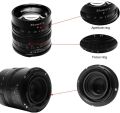 7artisans 55mm F1.4 MF Large Aperture Portrait Prime Lens For Sony E A6600 Canon EOS-M M50 FujiX X-A1 X-T1 Micro 4/3 E-PL1 E-M10. 