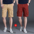 Shorts Men's Summer Pirate Shorts Men's Loose Cargo Middle Pants Korean Style Trendy Casual Knee Pants Beach Pants Pure Cotton. 