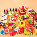 GC Kids Pretend Play Kitchen Toys 27pcs/100pcs Pretend Play Food Sets For Kids Simulation Food Barbecue Cooking Toys For Boys Girls Gifts. 