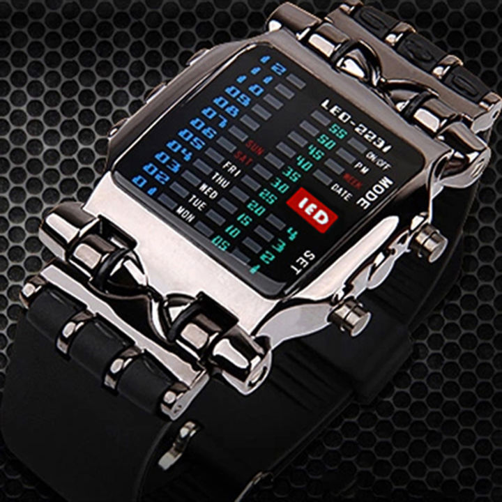 Watch%20Rectangle%20Adjustable%20Plastic%20Creative%20Number%20Matrix%20LED%20Digital%20Watch%20for%20Boys%20-%20Image%203