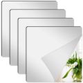 4 Pack Plastic Mirror Sheets 8 X 8 Inch Wall Mirror Tiles Self Adhesive Acrylic Small Mirrors Acrylic Mirror Wall Stickers.
